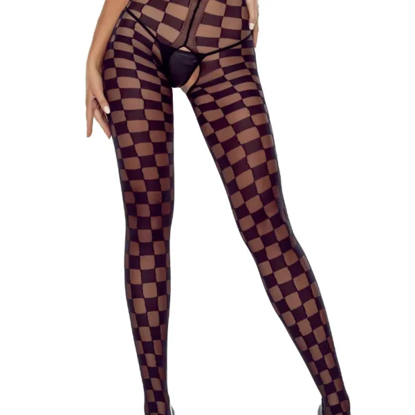 Collants ouverts TI024 20 deniers – noir
