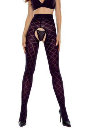 Collants ouverts TI025 40 deniers – noir - 94edenstreet.com - sexshop en ligne