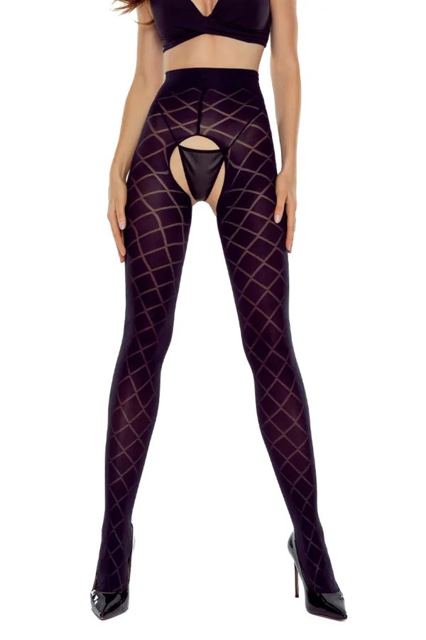 Collants ouverts TI025 40 deniers – noir - 94edenstreet.com - sexshop en ligne