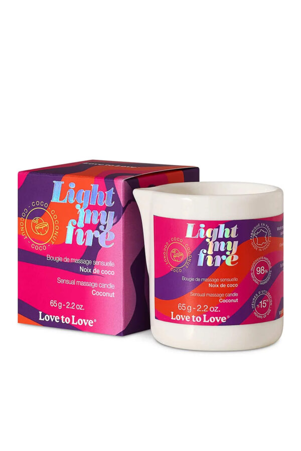 Bougie de massage Noix de coco – Love to Love - 94edenstreet.com - sexshop en ligne