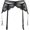 Porte-jarretelles tulle et dentelle noir V-10712 – Axami - 94edenstreet.com - sexshop en ligne