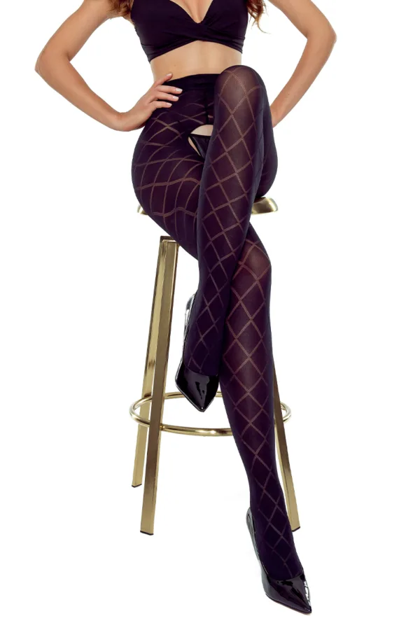 Collants ouverts TI025 40 deniers – noir - 94edenstreet.com - sexshop en ligne