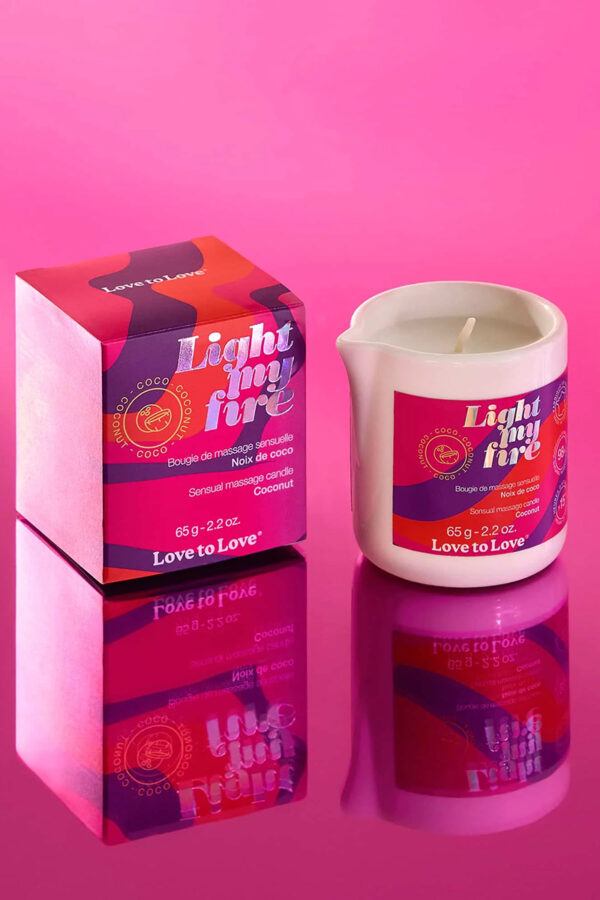Bougie de massage Noix de coco – Love to Love - 94edenstreet.com - sexshop en ligne