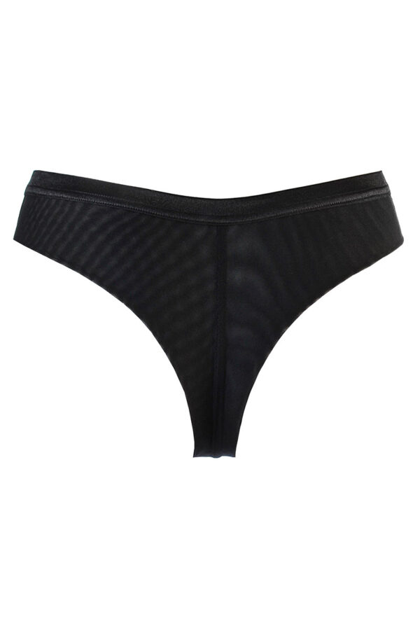 String tulle et dentelle noir V-10718 – Axami - 94edenstreet.com - sexshop en ligne