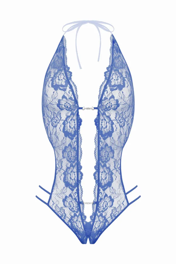 Body string ouvert Renee bleu – Christine - 94edenstreet.com - sexshop en ligne