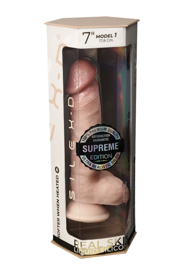 Gode Real Skin Suprème Model 1 flesh 17,8 cm – SilexD - 94edenstreet.com - sexshop en ligne