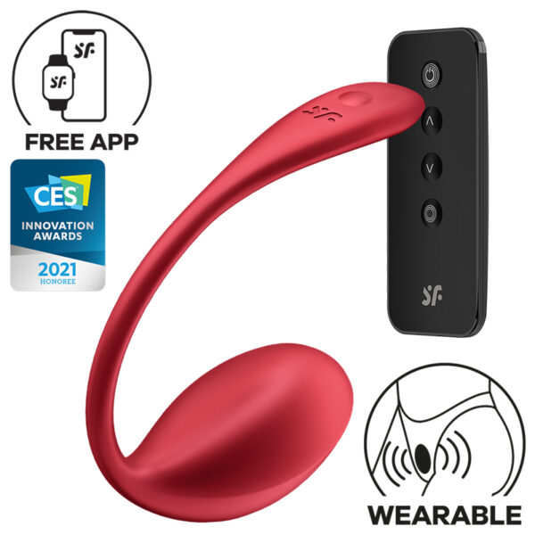 Oeuf vibrant connecté Shiny Petal red – Satisfyer