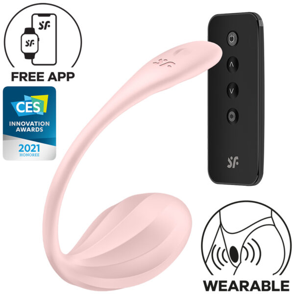 Oeuf vibrant connecté Ribbed Petal rose – Satisfyer