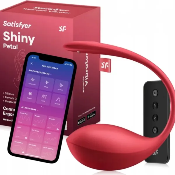 Oeuf vibrant connecté Shiny Petal red – Satisfyer