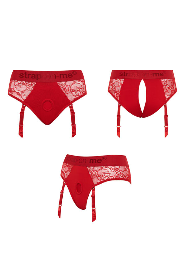 Harnais lingerie Diva (rouge) - Strap On Me – Image 4