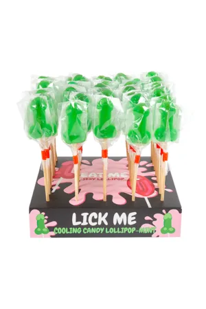 Présentoir de 40 sucettes pénis à la menthe avec effet rafraichissant - 94edenstreet.com - sexshop en ligne