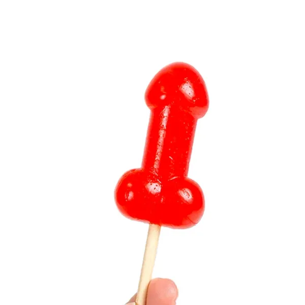 Sucette pénis à la cerise avec effet chauffant épicé