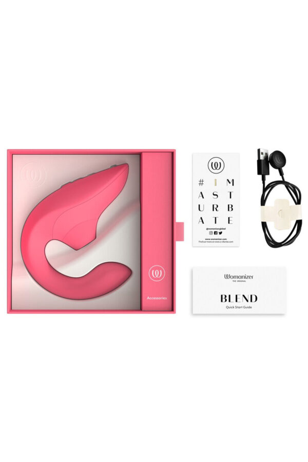Double stimulateur Womanizer Blend rose éclatant - 94edenstreet.com - sexshop en ligne