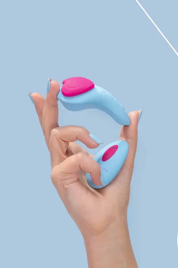 Stimulateur télécommandé de culotte HeartGem bleu – FairyGasm - 94edenstreet.com - sexshop en ligne
