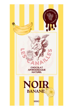 Chocolat noir banane - Tablette 100g - Les canailles