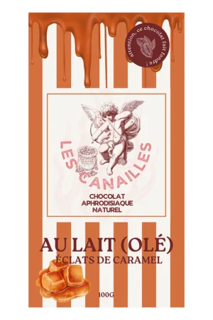 Chocolat au lait éclats de caramel - Tablette 100g - Les canailles