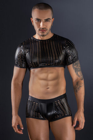 Ensemble top et boxer noir - J Lingerie